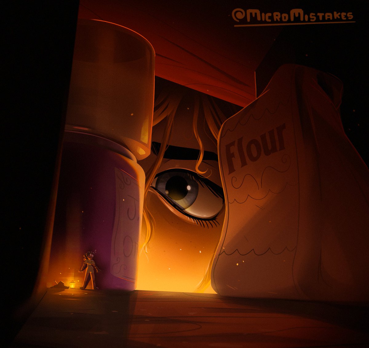 "I'm sure I heard something..."

Thank you all so much for 7k twitter followers!! 🥳
Here's a little fantasy AU piece where Heather is a tiny borrower living in Brittany's house!
#Giantess #sizetwitter