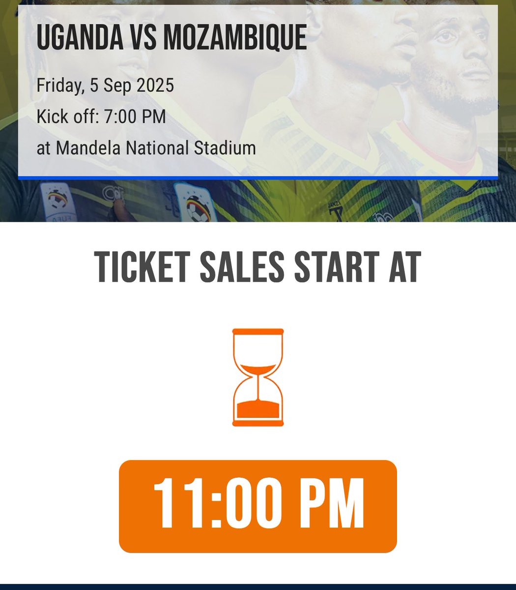 Uganda Cranes tickets go on sale tonight via the link below

🔗: tkt.fufa.co.ug

#CKSports