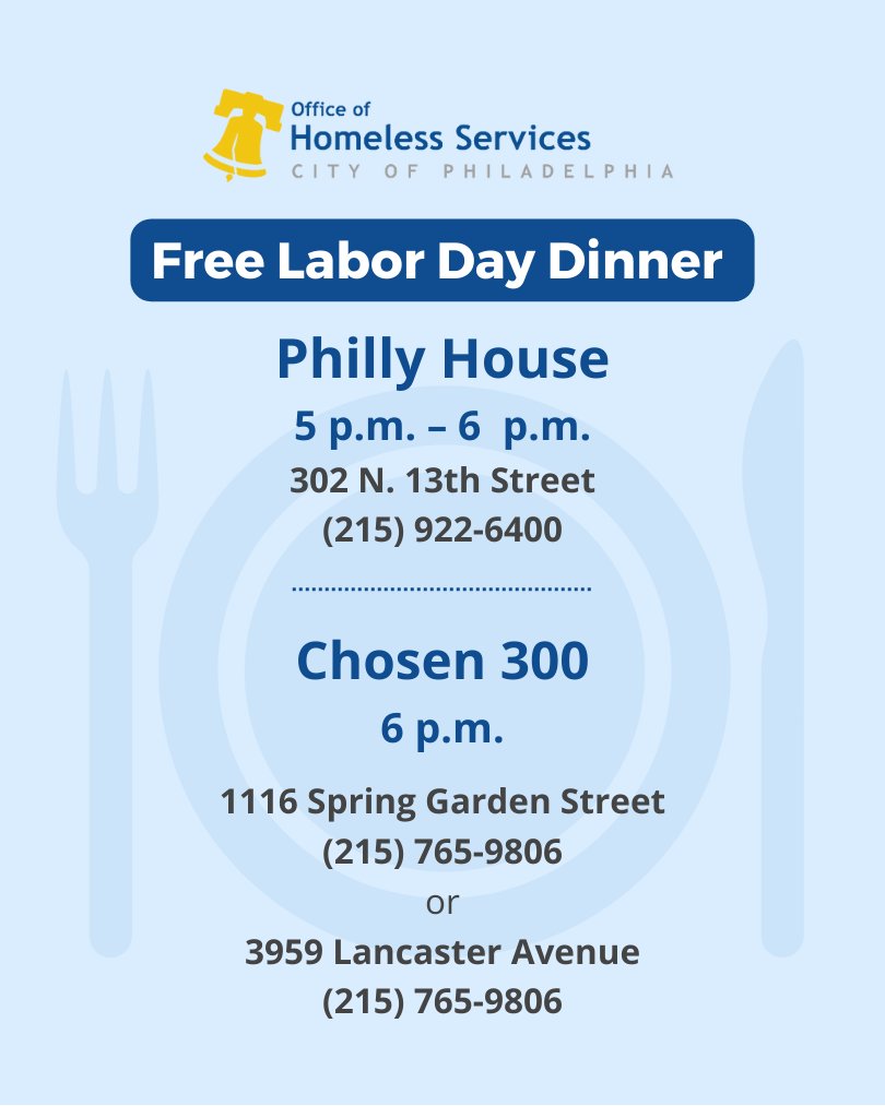 Most free food and meal sites are closed for Labor Day, but If you're struggling to find food, you can get free dinner at these locations: 👇🏽