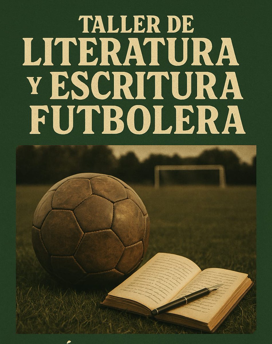 Convocatoria para nuevo grupo en el Taller de literatura y escritura futbolera, donde el fútbol es una excusa para contar historias.

Inicio: lunes 8 de septiembre.
Modalidad: Virtual
Duración: 6 encuentros semanales (2 horas cada uno)

Más información: villalobomarcos@gmail.com