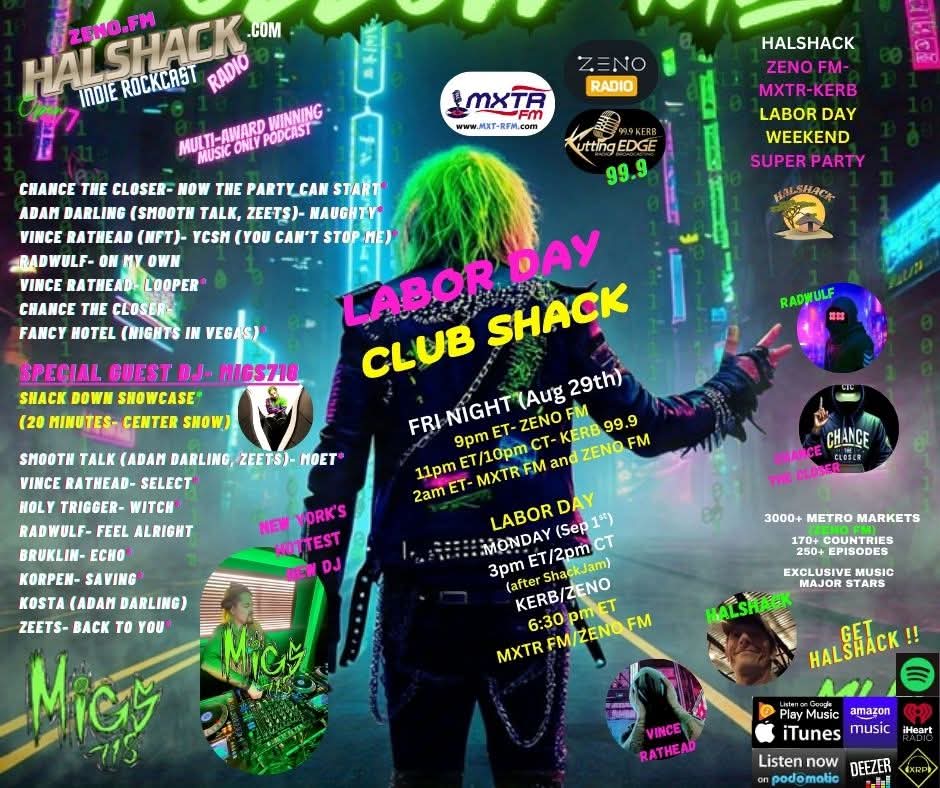 What you doing today at 3pm ET and 630pm ET? 

Lets throwdown with #halshack and #migs718 #club #edm #laborday #LaborDayWeekend #LaborDay2025