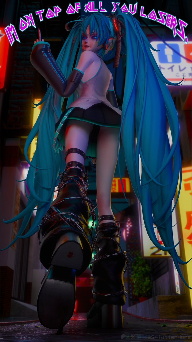 **CW** Blood/Violence 

Mean Miku Birthday - BIG SHOE ALT :))  

Seeing as the barefoot one didn't flop hard enough, here's the shoe version too 

#Sizetwitter #giantess #gts #巨大娘 #feet #サイズフェチ #初音ミク誕生祭2025 #HatsuneMiku #初音ミク