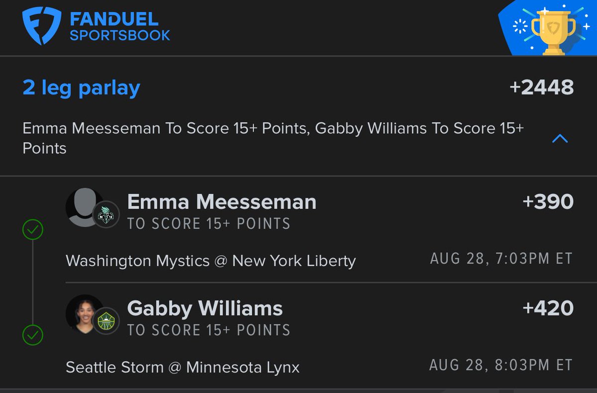 With the start of the NFL season, it’s officially time to wrap up my WNBA grind 🏀➡️🏈

We closed out the month on a great note:

✅ Finished +10u in August
✅ Never had a single losing month in the W all year
✅ Season total: +78.81u

Couldn’t be more proud of that. The middle