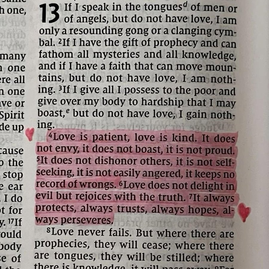 Bible365_'s tweet photo. 1 Corinthians 13:4-7 https://t.co/XbeRIDp4yC