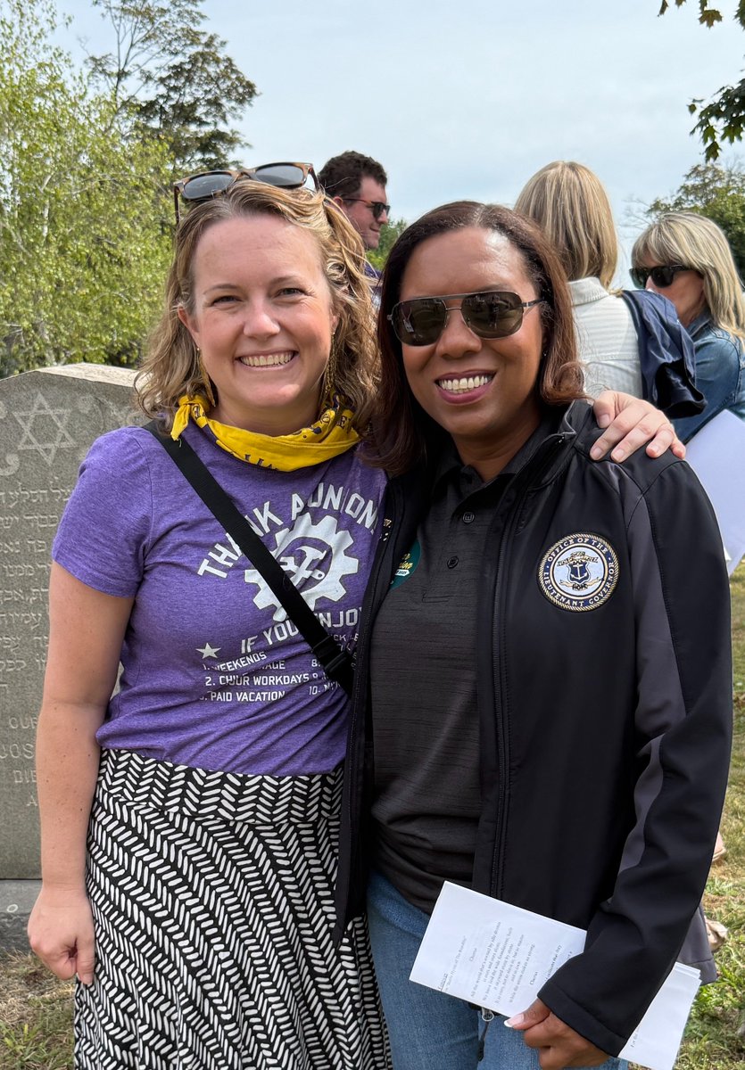 This Labor Day morning, I stood with labor leaders and organizers to honor the workers who lost their lives in the Saylesville Massacre. Their struggle reminds us that every right we have today was won through sacrifice and must be defended still. ✊🏾 #LaborDay2025