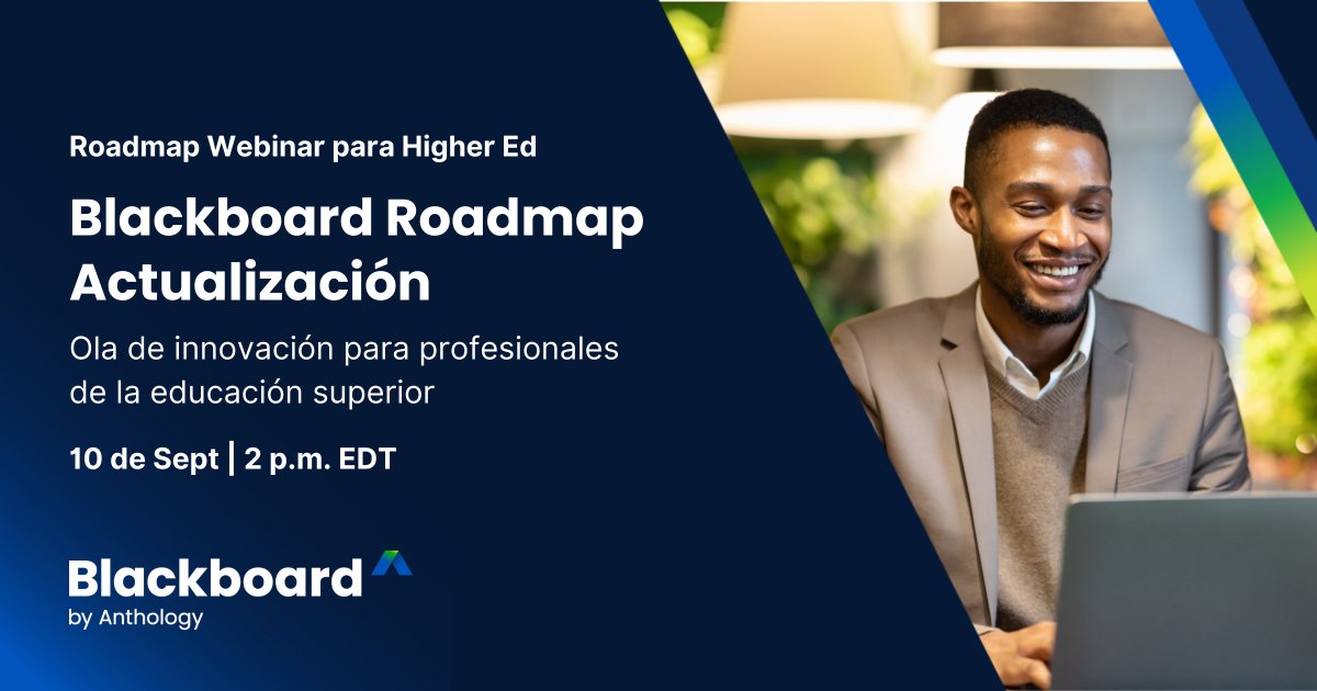 ¡Descubre qué sigue para Blackboard en educación superior!
Conoce las próximas innovaciones para empoderar al profesorado y elevar el éxito estudiantil.
Regístrate hoy: ow.ly/oTTe50WOkQi

#EdTech #Blackboard #LMS #DigitalLearning