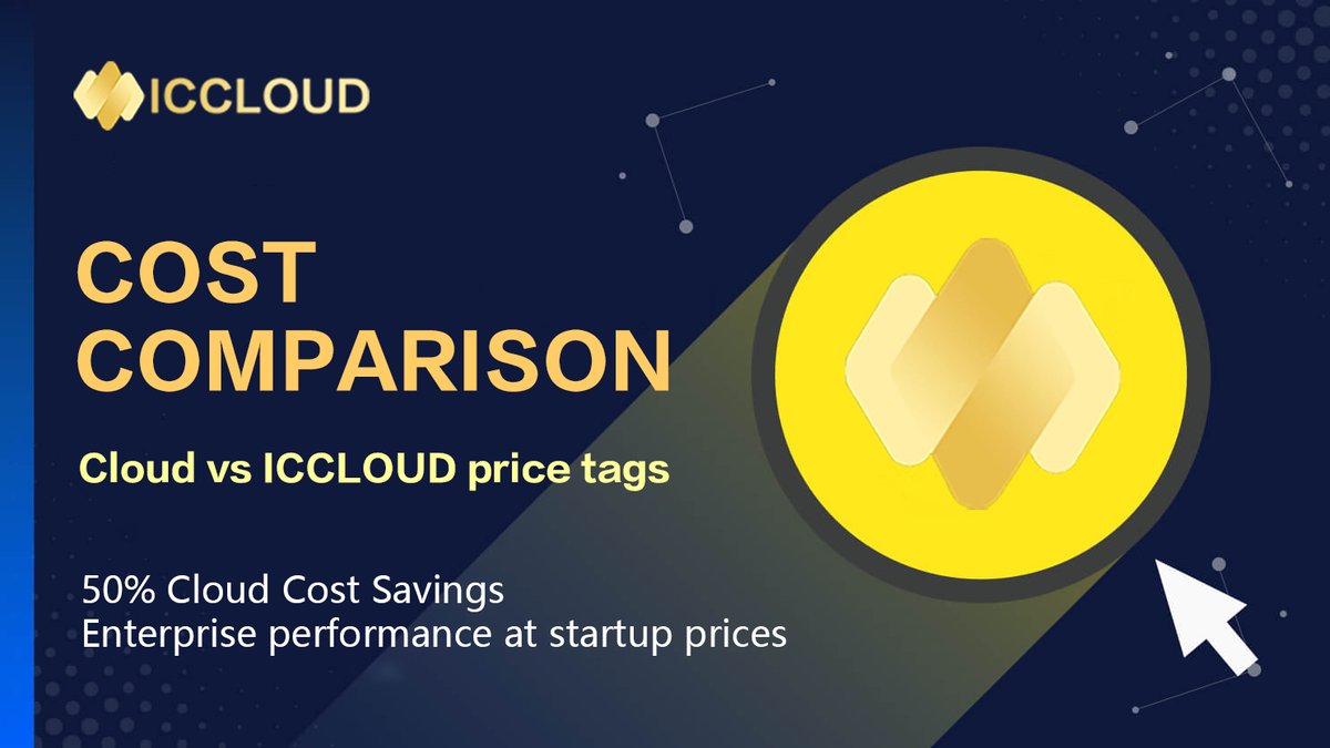 ICCloud_Ai's tweet image. Cloud computing costs spiraling? #ICCLOUD's decentralized model delivers comparable performance at 50% lower cost, with the added benefits of resilience and geographical distribution. #CostEffective #CloudAlternative
