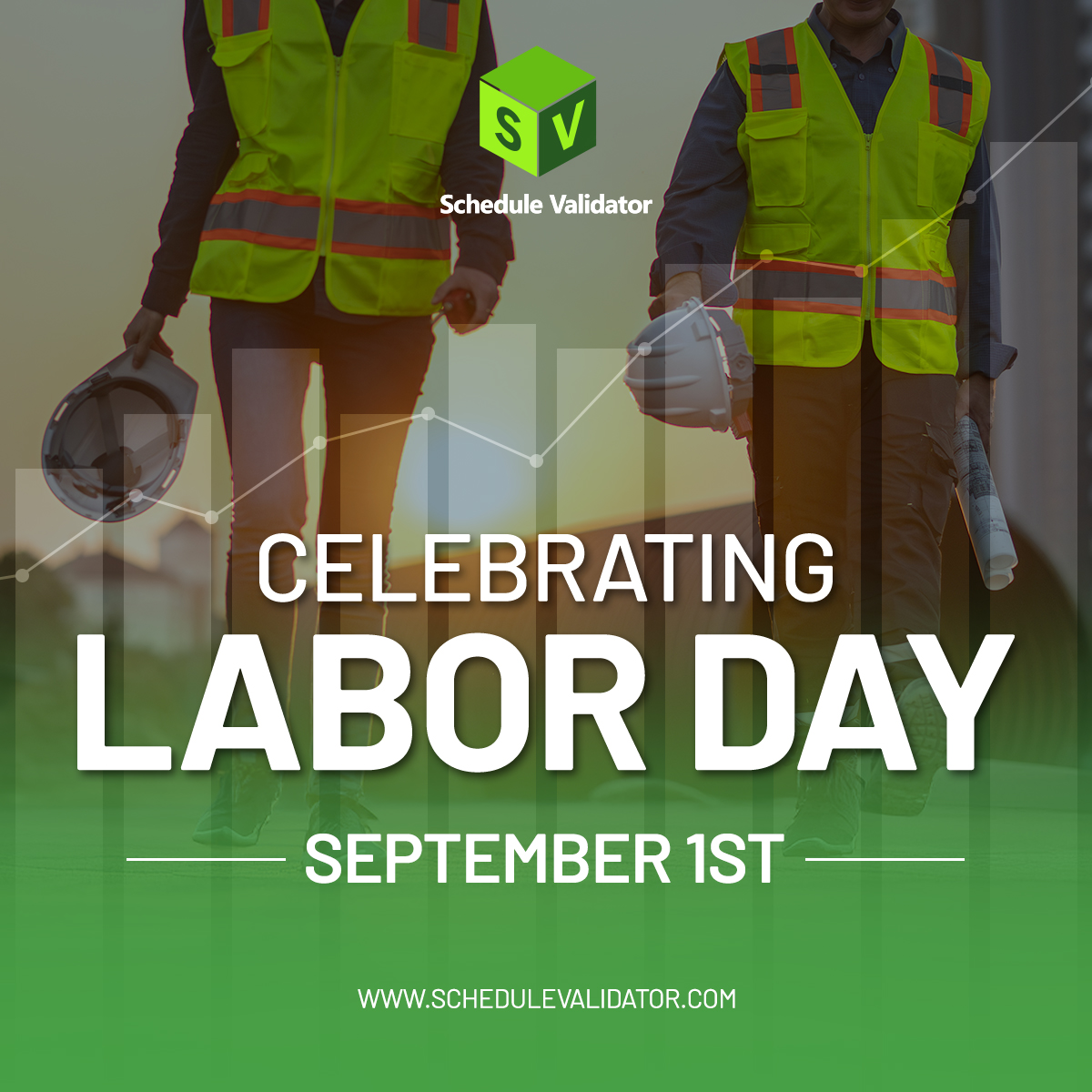 SchedValidate's tweet image. Happy Labor Day! We celebrate the dedication of builders, schedulers, and innovators shaping construction's future. #LaborDay #ScheduleValidator #scoreyourschedule #CPM #projectcontrols #scheduling #schedulers #constructionprojectmanagement #constructiontech #constech