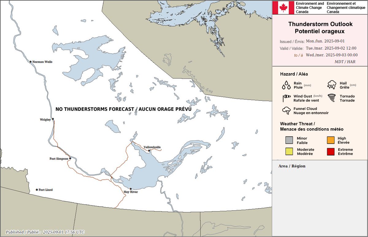 This is the last regularly-scheduled thunderstorm outlook for our region for 2025. Should the need arise, thunderstorm outlooks may still be issued on a case-by-case basis. #ntstorm #ntwx