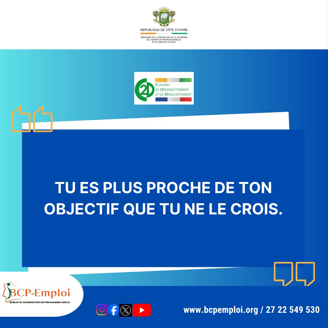 Tu es plus proche de ton objectif que tu ne le crois.
Continue. Ne t’arrête pas. 💯

Excellent mois de septembre et bonne semaine à tous et à toutes !

#MondayMotivation #MotivationLundi #ForceEtCourage