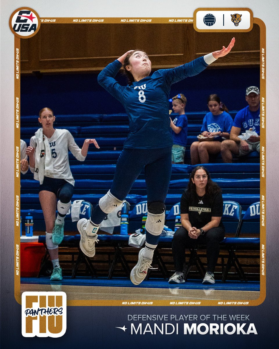 🏐 DEFENSIVE PLAYER OF THE WEEK 🏐

🏅1⃣ Mandi Morioka, <a href="/FIUVolleyball/">FIU Volleyball</a> 

#NoLimitsOnUs | bit.ly/4p3iX4B