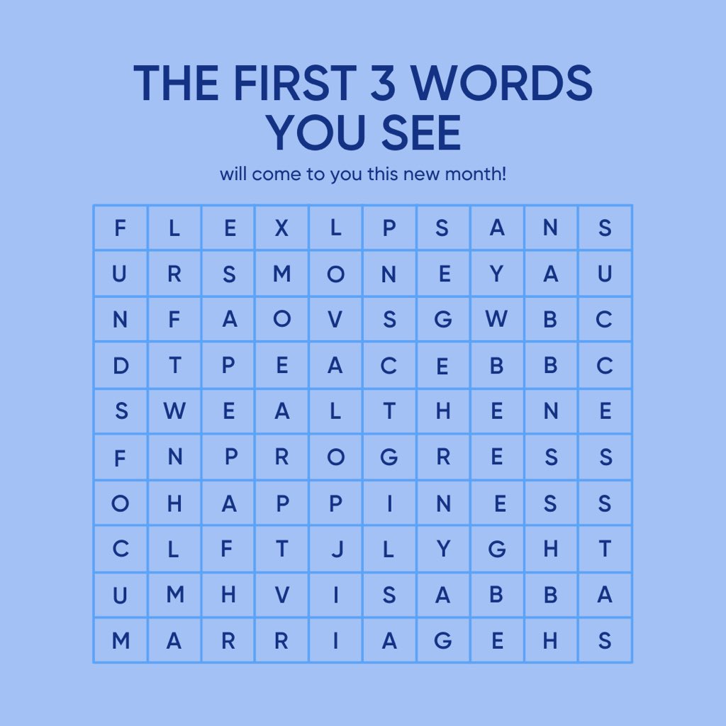 The first three words you see 👀