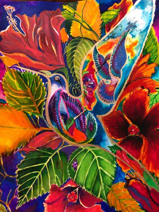 Art of the Day! "Ethereal Humming Birds". Buy at: ArtPal.com/mikegrant1208?…