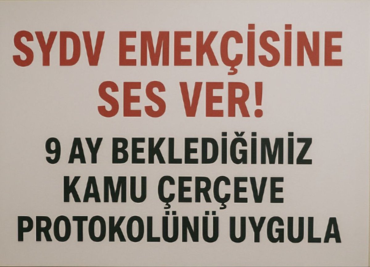 Alın terimizin karşılığını alamadığımız yerde susmak yok, boyun eğmek yok! Çocuklarımızın geleceği için, soframıza ekmek koyabilmek için direniyoruz. Bu onurlu mücadeleyi kimse durduramaz! #SYDVdeGREVEdevam
