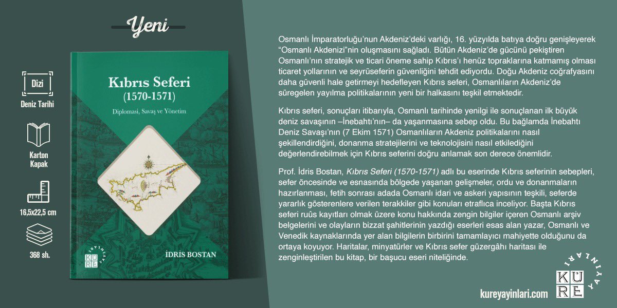 YENİ!

✨ Prof. İdris Bostan’ın Kıbrıs Seferi (1570-1571) adlı çalışması çıktı! 

✨ Kitapta seferin sebepleri, hazırlık aşamaları, donanma ve ordunun teşkili, fetih sonrası adadaki Osmanlı idari düzeni ve yararlılık gösterenlere verilen terakkiler ayrıntılı biçimde ele alınıyor.