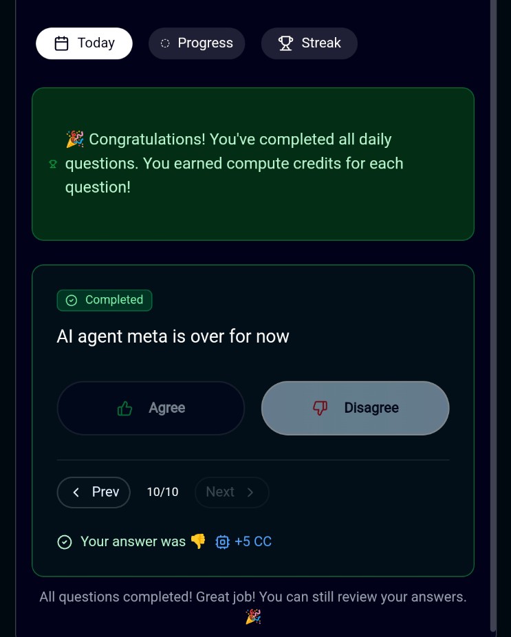 Delta Fan Sanni 🚀 (@deltasanni) on Twitter photo I disagree, AI agent meta has not even started yet.
<a href="/FractionAI_xyz/">Fraction AI</a> building something cool, you should check it out. I disagree, AI agent meta has not even started yet.
<a href="/FractionAI_xyz/">Fraction AI</a> building something cool, you should check it out.