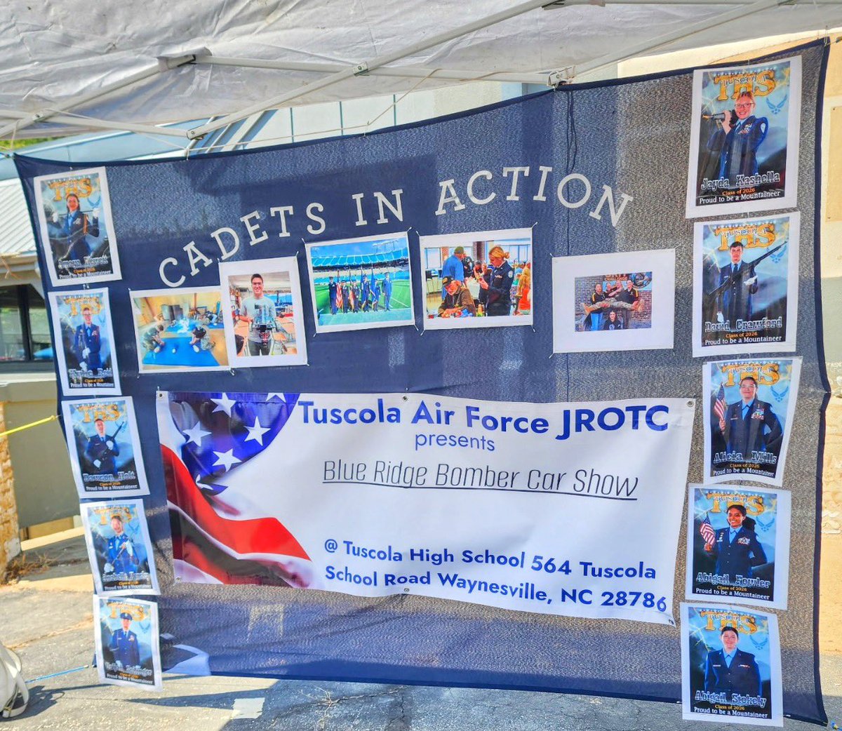 THSAirpower's tweet photo. Happy Labor Day! Lots going on in Canton today. Cadets marched in the parade and our Boosters Kelly &amp; Samantha set up a booth at the fair and handed out over 100 flyers! Thank you all so much! #thsjrotc #nc075 https://t.co/lB82nttKK5