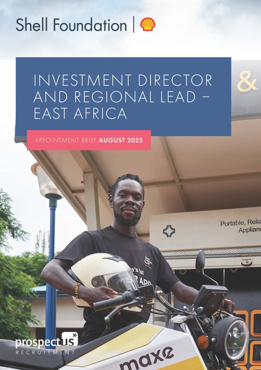 ShellFoundation's tweet image. 📢 #ShellFoundation is seeking an Investment Director and Regional Lead to join the Transporters portfolio to fund e-mobility solutions.
The successful candidate will identify, evaluate, and manage investments and large-scale commercial partnerships that materially increase…