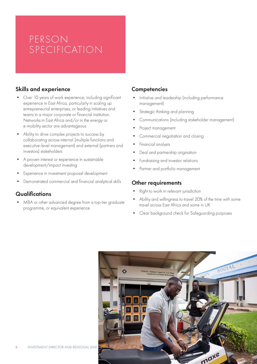 ShellFoundation's tweet image. 📢 #ShellFoundation is seeking an Investment Director and Regional Lead to join the Transporters portfolio to fund e-mobility solutions.
The successful candidate will identify, evaluate, and manage investments and large-scale commercial partnerships that materially increase…