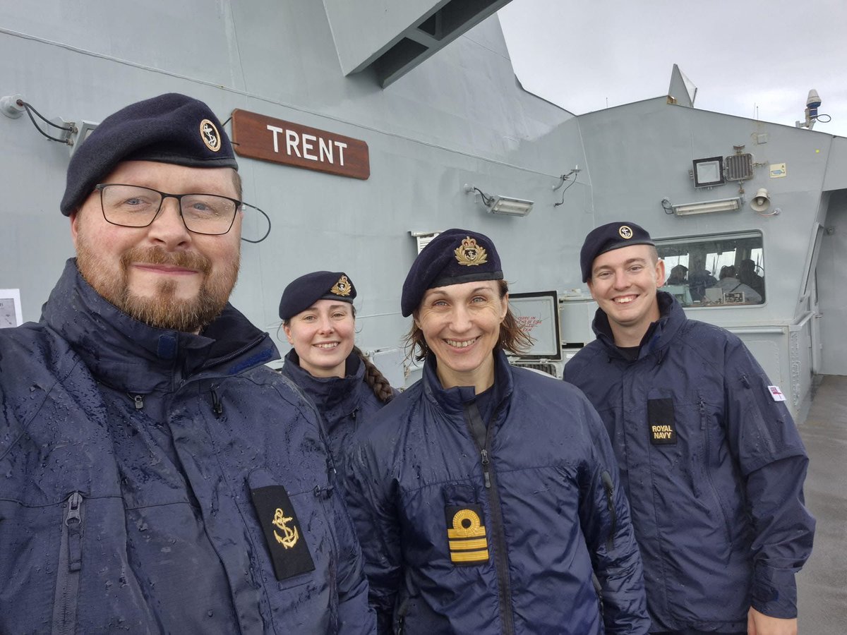 Members of <a href="/HMSSherwood/">HMS Sherwood</a>  visited some of their #Reservists on board <a href="/HMSTrent/">HMS Trent</a> during the summer. The first class training at sea and the fantastic camaraderie left a really positive lasting impression! ⚓️🌊
#RoyalNavy #Maritime #Training #Opportunities