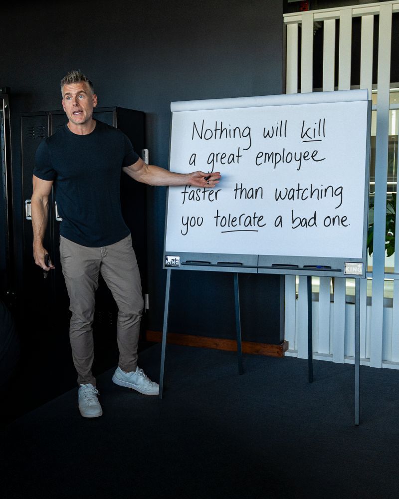 Nothing destroys a high-performance culture faster than keeping low performers around.

You can talk about excellence all day.

But your actions are the only words your team really hears.