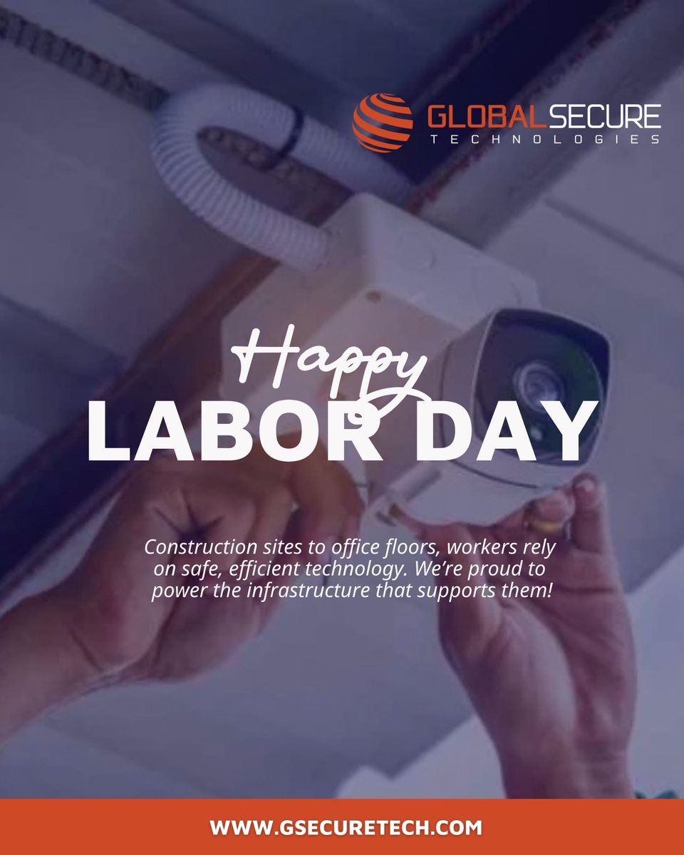 GSecureTech's tweet image. Happy Labor Day! 🇺🇸

#globalsecuretechnologies #gsecuretech #laborday #lowvoltage