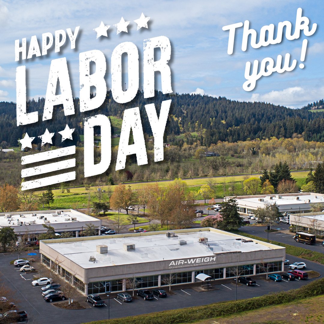 Air-Weigh is closed today in observance of Labor Day, and will reopen on Sept. 2nd. 

This Labor Day, we honor our employees who design, engineer, manufacture, sell, and support our on-board scales - iWeigh®, QuickWeigh®, LoadMaxx®, BinMaxx® and QuickLoad on-board scales in