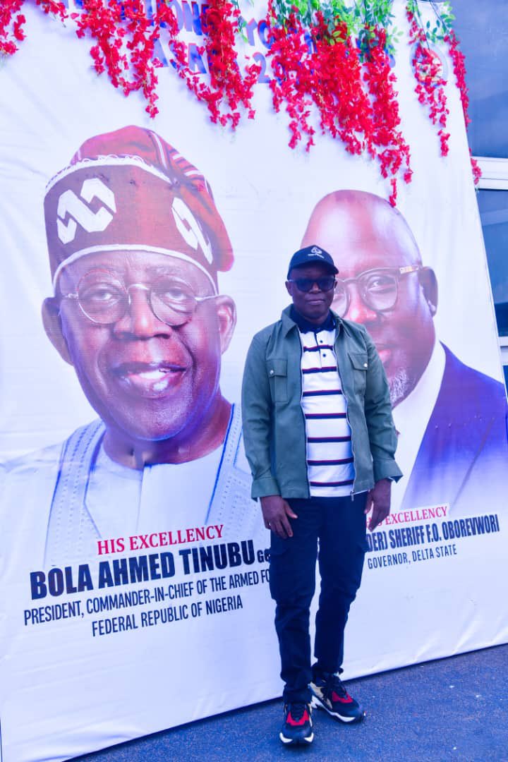 9th Edition National Youth Games, Asaba: 

2: my wall paper pic is 4 + 4 =8 for <a href="/officialABAT/">Bola Ahmed Tinubu</a> and <a href="/RtHonSheriff/">Rt Hon Sheriff Oborevwori</a> 

3: No vacancy in Aso rock and Delta State the big heart House. 

4: 2019, I said “NO VACANCY in Aso rock” no be so. 

5: So,calm down, wetin good for 2019 dey good