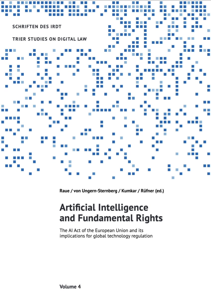 🚨 WONDERFUL! The open-access book "AI and Fundamental Rights," written by a selection of all-star authors, is now available for download (link below)