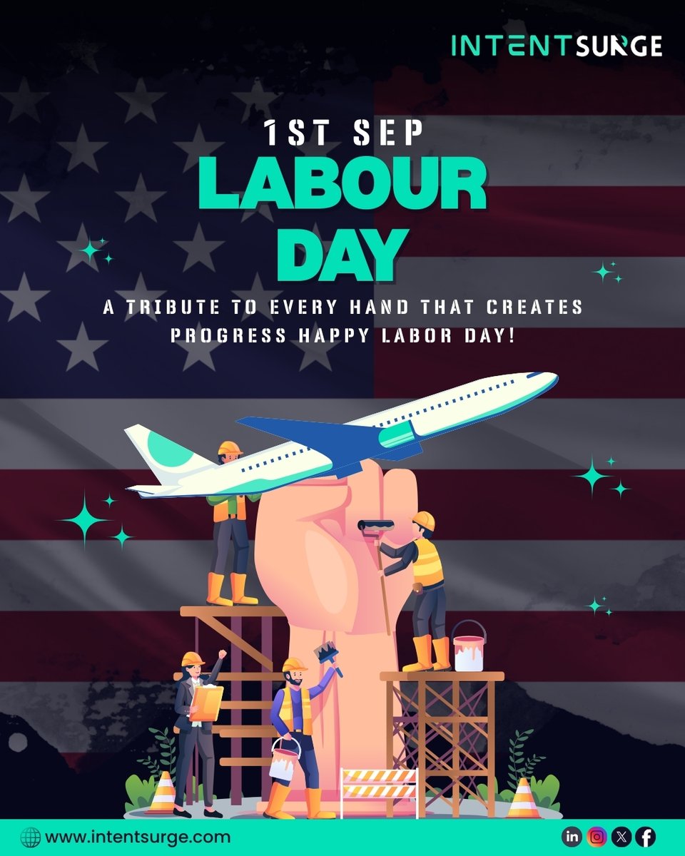 IntentSurge's tweet image. Happy #LabourDay!

A tribute to every hand that builds progress &amp;amp; powers innovation.

At Intent Surge, we celebrate the spirit of hard work &amp;amp; dedication that drives the world forward. 🚀✨
.
.
#LabourDay2025