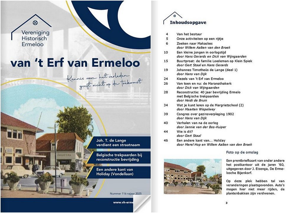 Ons verenigingsblad nr 116 ligt vandaag of morgen weer in de bus bij onze leden