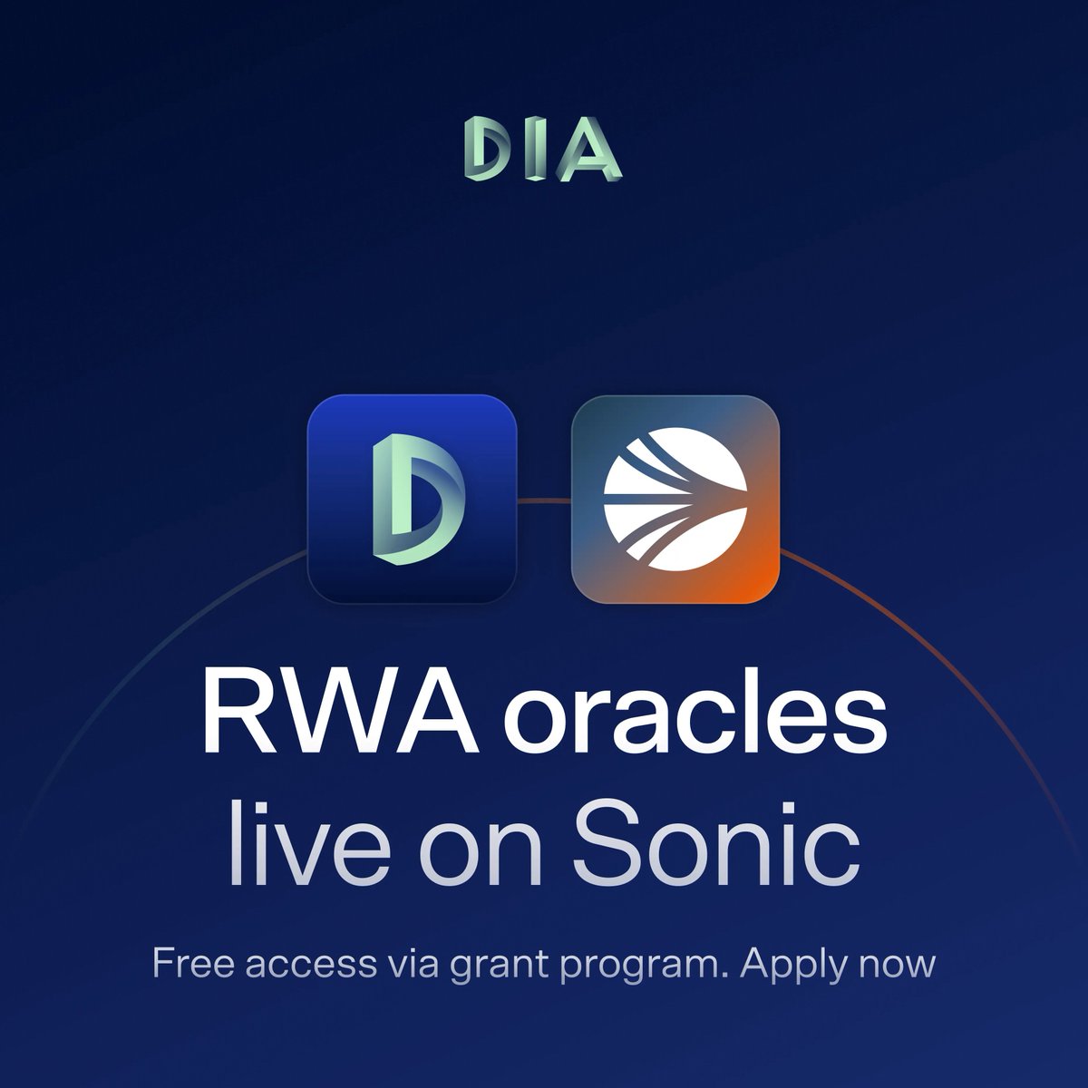 DIA RWA Oracles Live on Sonic Banner