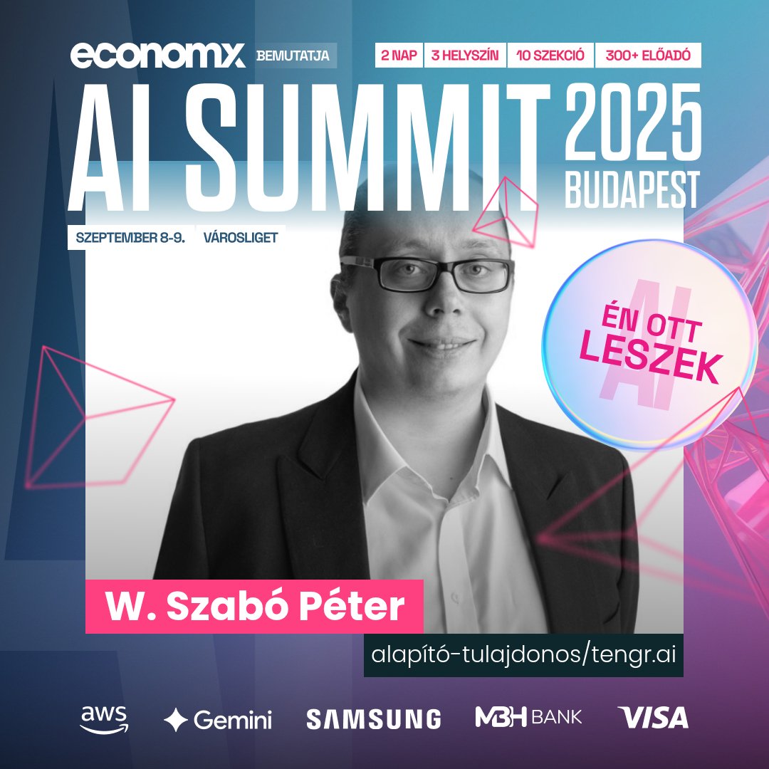 AI Summit Budapest 2025 - én ott leszek, hát te?

2 nap, 3 helyszín, 10 szekció, több mint 300 előadó az év legrangosabb mesterséges intelligencia eseményén. A konferencia kiemelt témái: az AI egészségügyi alkalmazása, jogi szabályozása, valamint társadalmi és gazdasági hatásai