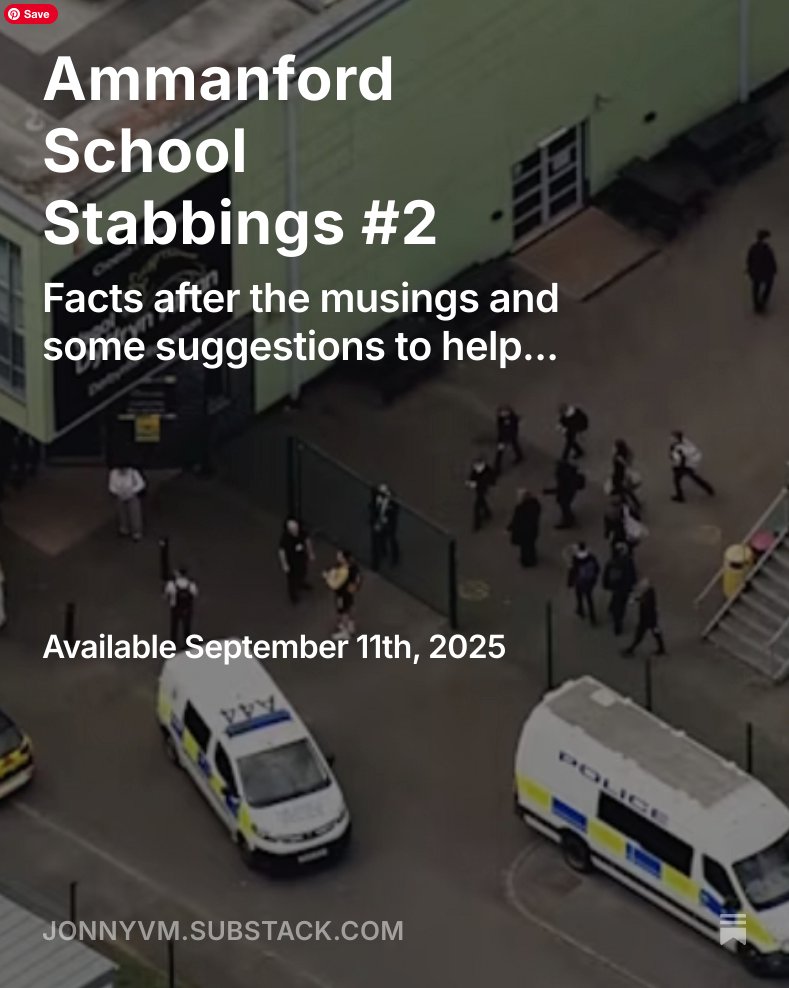 🚨 OUT NOW - ‘Ammanford Stabbings #2 - Facts After the Musings’ Latest blog post from Jonny Matthew. Read it for free here: jonnyvm.substack.com/p/7e90be5e-28b… #TRM #Trauma #YJB #YJ #childfirst