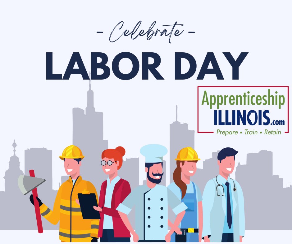 We honor the hardworking individuals who keep our communities, industries, &amp; economy moving forward. From the shop floor to the classroom, from healthcare to tech - your dedication builds a stronger Illinois every day. Happy #LaborDay!

#ApprenticeshipIL #ApprenticeshipUSA