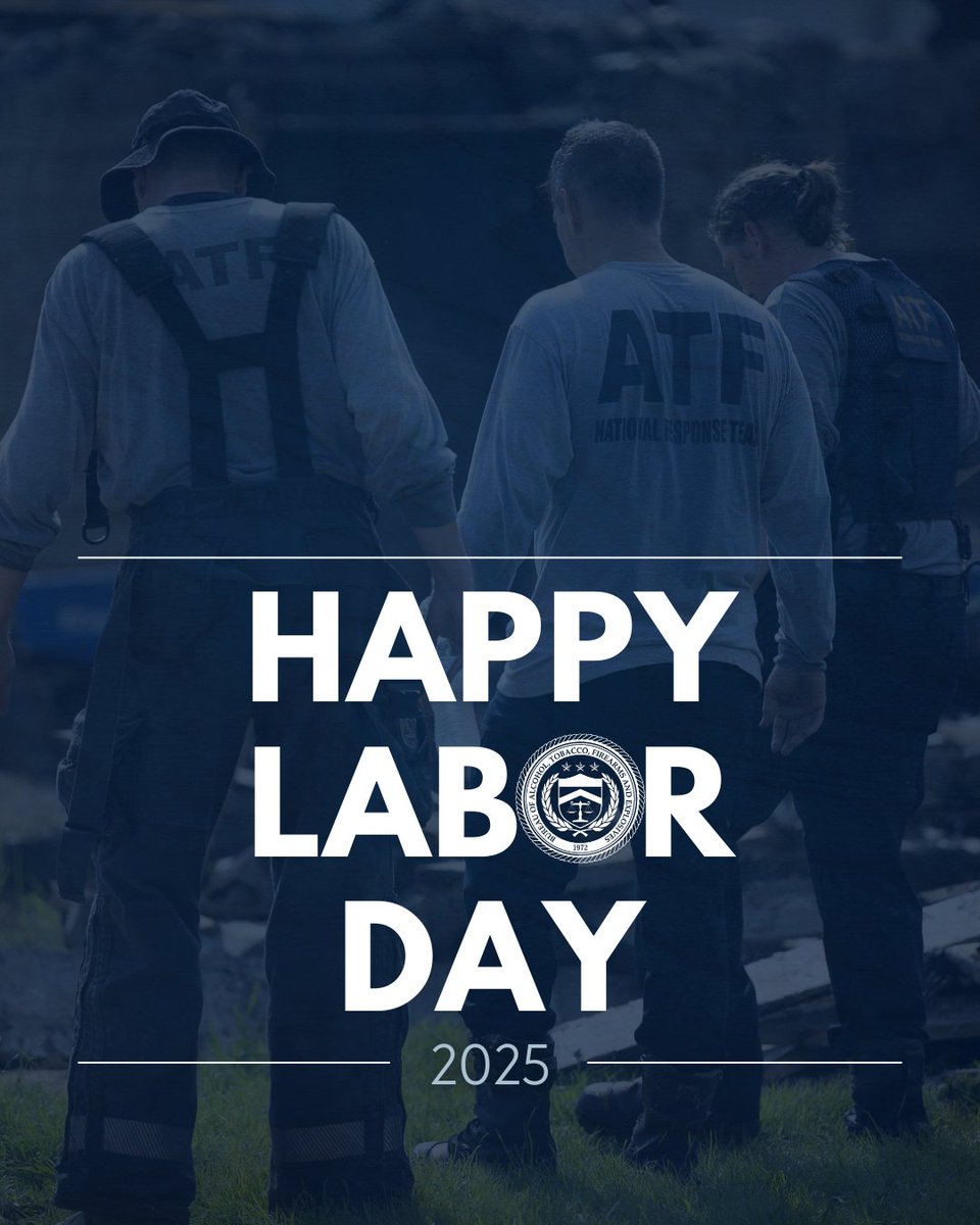 ATF HQ (@atfhq) on Twitter photo This Labor Day, we celebrate the resilience, dedication, and heart of American workers who drive our nation forward. From early mornings to late nights, your hard work builds and protects communities and shapes a brighter future! #WeAreATF #LaborDay This Labor Day, we celebrate the resilience, dedication, and heart of American workers who drive our nation forward. From early mornings to late nights, your hard work builds and protects communities and shapes a brighter future! #WeAreATF #LaborDay