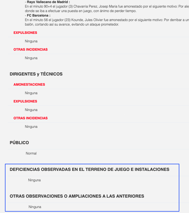 Es veu que a Vallecas tot va ser impecable