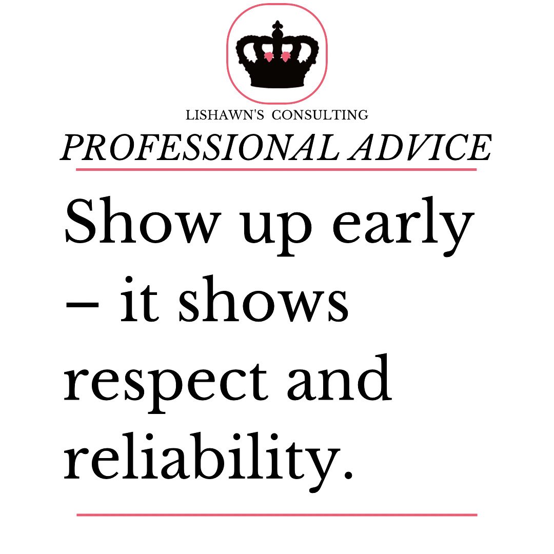 Show up early🔑 ! ✨💖

#lishawnsconsulting
#shinebrightlikeadiamond 
#communicate
#development
#showup
#early
#mondayvibes
#goodvibes
#support
#blessed
#life
#year
#end
#support
#lishawn
#consulting
#consult
#positivemindset
#strength
#inspiration
#likeforlike
#like4like
