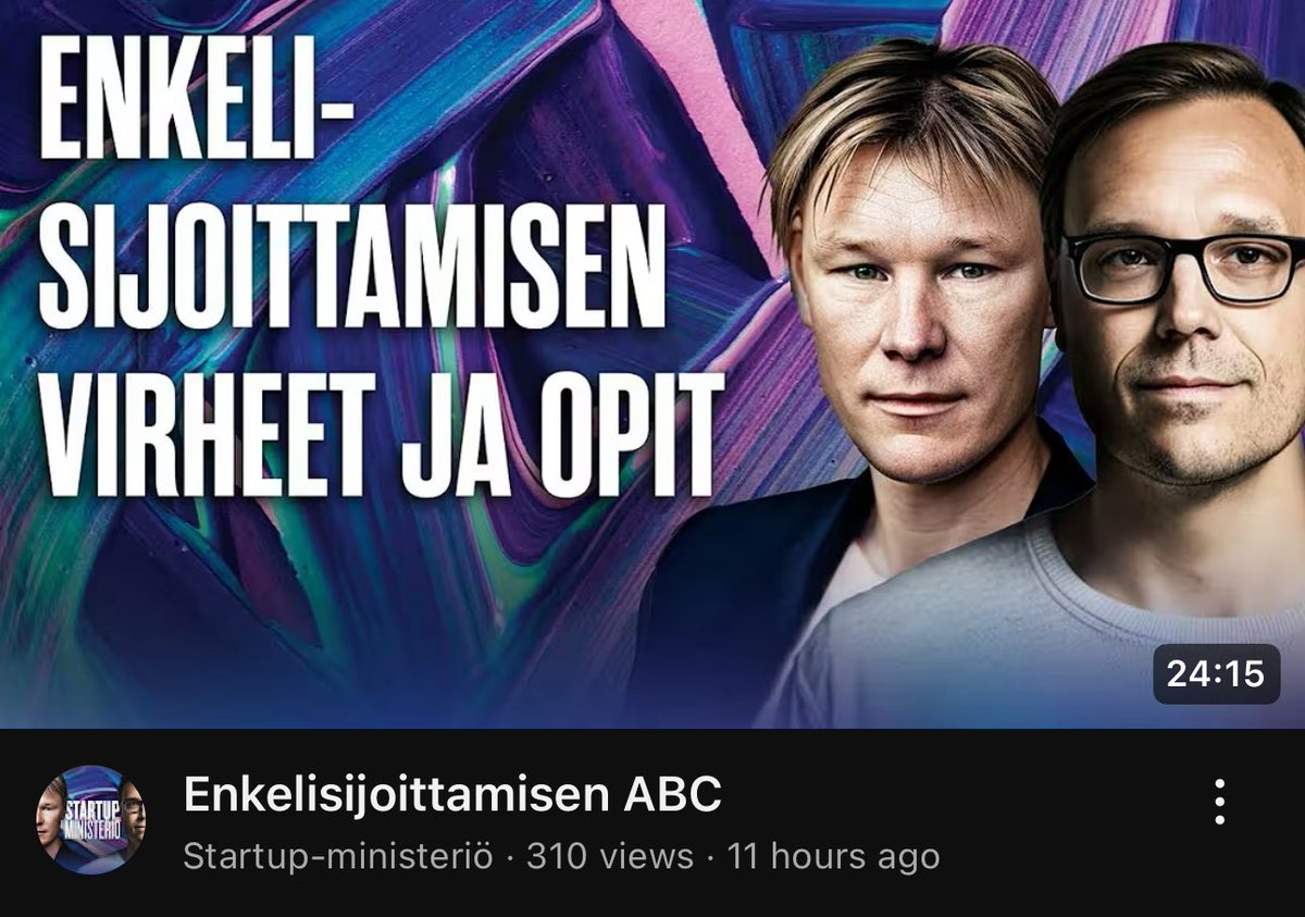 Jyri Engeström (@jyri) on Twitter photo Tänään <a href="/timomj/">Timo Ahopelto</a>:n kanssa pureudumme enkelisijoittamisen ytimeen: kenelle se sopii, millä summilla kannattaa aloittaa ja miksi hajauttaminen on tärkein oppi. Käymme läpi yleisimmät virheet, portfolion rakentamisen, oikean aikajänteen sekä kokemuksia omista sijoituksista Tänään <a href="/timomj/">Timo Ahopelto</a>:n kanssa pureudumme enkelisijoittamisen ytimeen: kenelle se sopii, millä summilla kannattaa aloittaa ja miksi hajauttaminen on tärkein oppi. Käymme läpi yleisimmät virheet, portfolion rakentamisen, oikean aikajänteen sekä kokemuksia omista sijoituksista