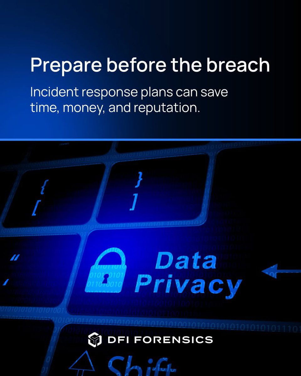dfiforensics's tweet photo. Being ready for a cyberattack is just as important as responding to one. Our team works with businesses to develop, test, and refine incident response plans so you’re prepared for ransomware, business email compromise, and other threats. https://t.co/UAhr2z9cwy