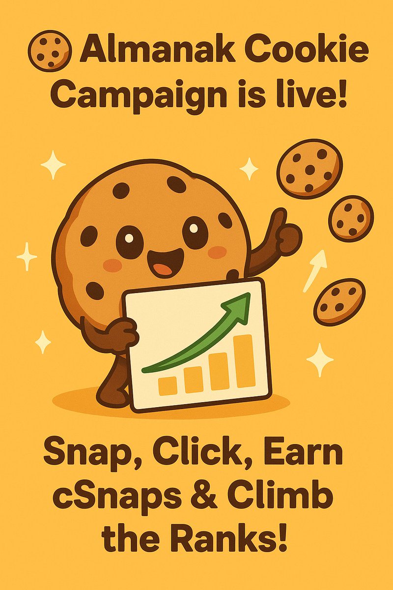 Zilblu Rahman 'Reddio' (@zillu112) on Twitter photo 🍪 Almanak Cookie Campaign is live!
Turn your onchain moves into cSnaps and climbthe leaderboard. Every click, snap, or dashboard check brings you closer to rewards. Start early, stay active, and secure your spot at the to
<a href="/cookiedotfun/">Cookie DAO 🍪</a>
@Almanak__ 🍪 Almanak Cookie Campaign is live!
Turn your onchain moves into cSnaps and climbthe leaderboard. Every click, snap, or dashboard check brings you closer to rewards. Start early, stay active, and secure your spot at the to
<a href="/cookiedotfun/">Cookie DAO 🍪</a>
@Almanak__