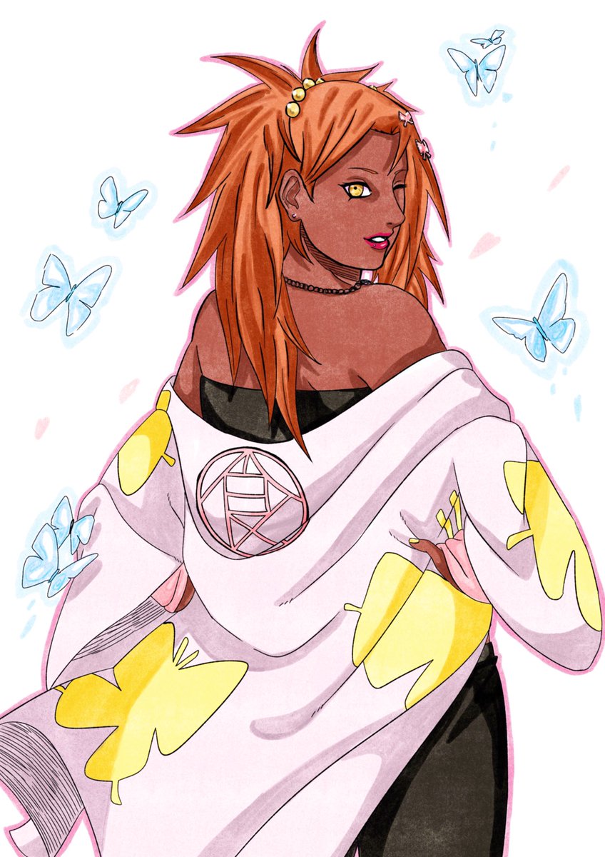 New piece. Butterfly queen Akimichi Chocho🦋 such a bright positive character who’s equally badass, her saving Shikadai from Jura’s bomb + the entire team right after? 10/10 savagery man, can’t wait to see her future development
