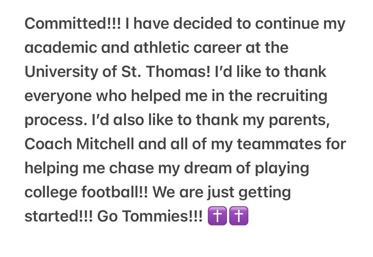 Committed!! <a href="/Coach_Caruso/">Coach Glenn Caruso</a> <a href="/WallieKuchinski/">Wallie Kuchinski</a> <a href="/lukeebbesmeyer/">Luke Ebbesmeyer</a> <a href="/TannerWestrum/">Tanner Westrum</a> <a href="/htownfootball_/">Holdingford Husker Football</a> <a href="/CoachSchrenk/">James Schrenk</a> <a href="/PrepRedzoneMN/">Prep Redzone Minnesota</a> <a href="/OJW_Scouting/">PrepRedzone Oliver</a> <a href="/NWahlScouting/">Nate Wahl</a> <a href="/DarielShepherd/">𝑺𝒉𝒆𝒑𝒉𝒆𝒓𝒅 𝑫𝒂𝒓𝒊𝒆𝒍👑</a>