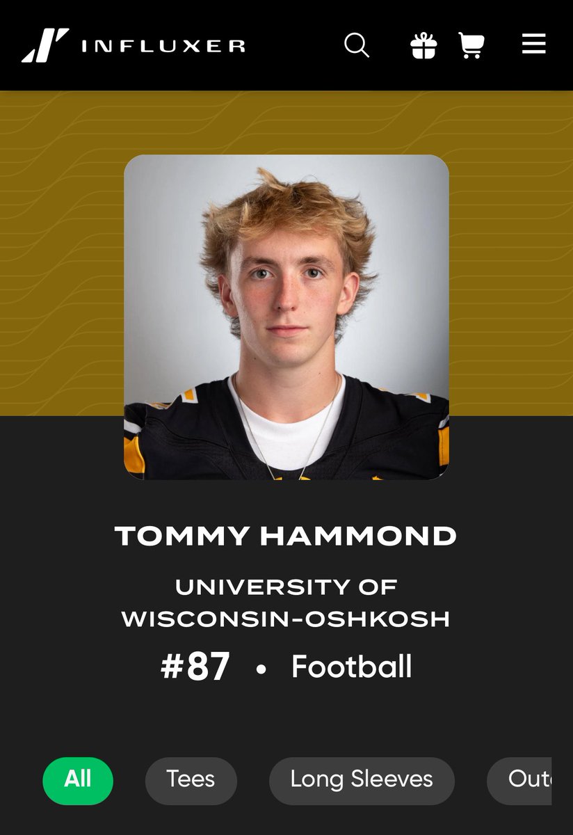 influxermerch.com/athletes/tommy…

Use the link above to shop my merchandise! Any support appreciated! #UWOFootball