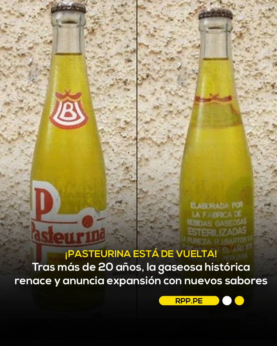 🥤🔜 La icónica gaseosa peruana Pasteurina está de vuelta en el mercado nacional, marcando un hito para los nostálgicos y una novedad para las nuevas generaciones. De la mano de Empresa Yura S.R.L., embotelladora de Kola Escocesa en el sur del Perú, la tradicional bebida relanza