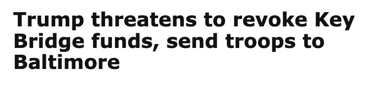 Becoming_Bryna's tweet image. Tired of this man....we need our bridge restored and he is throwing threats because he can't take criticism. #ThisIsAmerica really?