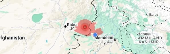 افغانستان کے صوبہ کنڑ میں گزشتہ رات 6.0 شدت کا خوفناک زلزلہ
ابتدائی اطلاعات کے مطابق 250 افراد جانبحق جبکہ 500 سےزائد افراد زخمی ہوئے۔
اللہ کرم فرمائے۔ آمین
#earthquake  #AfghanistanEarthquake  #Pakistan
