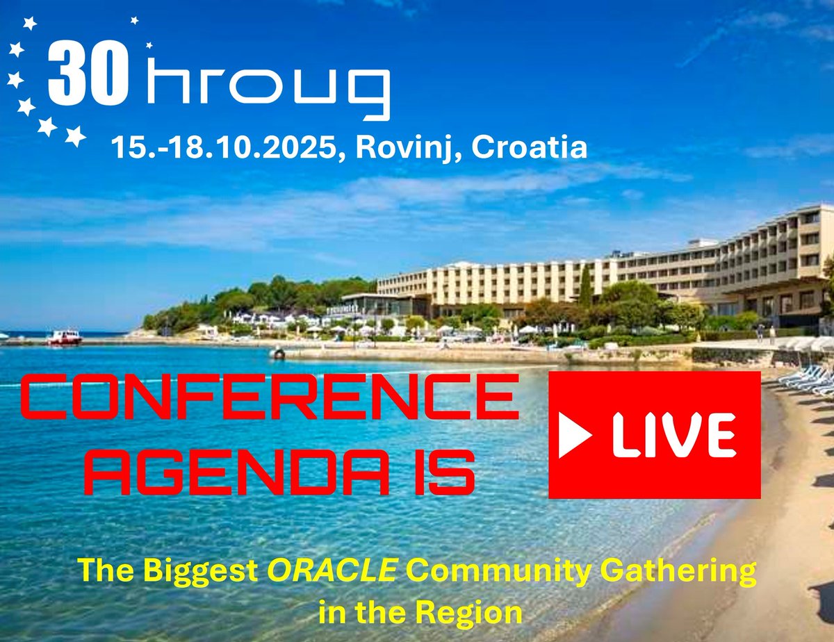The biggest so far!
30 years of tradition / +100 lectures / +80 lecturers / 6 halls / 3 evening parties / excellent networking / Great location
Agenda: 2025.hroug.hr/eng/Agenda
From October 1st, ticket prices are 10% higher – Hurry up!
2025.hroug.hr/eng/Tickets
