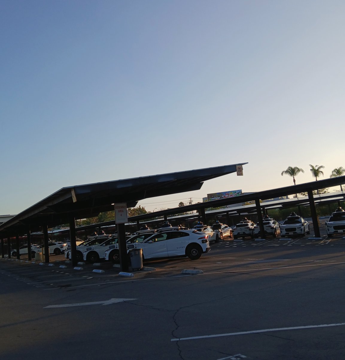 Good morning! ☕️ if you're looking for a Waymo right now they're all in this parking lot plotting world domination. #LaborDay2025 #labordayweekend