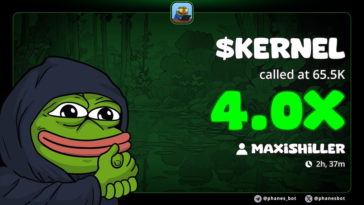 4x up from my alpha call on $KERNEL
Stop fading on my calls and stop missing out